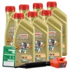 CASTROL 7x 1 L EDGE FLUID 0W-30 + Ölwechsel-Anhänger + Trichter 1533F3