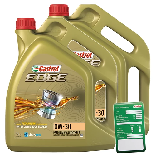 CASTROL 10 L EDGE FLUID 0W-30 + Ölwechsel-Anhäger 1533DD 1 CASTROL 10 L EDGE FLUID 0W-30 + Ölwechsel-Anhäger 1533DD