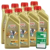 CASTROL 8x 1 L EDGE FLUID TITANIUM 5W-40 + Ölwechsel-Anhänger 1535FA