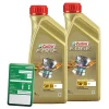 CASTROL 2x 1 L EDGE FLUID TITANIUM 5W-30 C1 + Ölwechsel-Anhänger 15B942