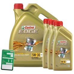 CASTROL 8 L EDGE FLUID TITANIUM 5W-30 C1 + Ölwechsel-Anhänger 15B943