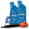 ARAL 2x 1 L HighTronic 5W-40 + Ölwechsel-Anhänger + Einfülltrichter 1505B4