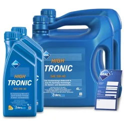 ARAL 10 L HighTronic 5W-40 + Ölwechsel-Anhänger 154FE7
