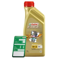 CASTROL 1 L EDGE FLUID TITANIUM 5W-30 A5/B5 + Ölwechsel-Anhänger 15BAE7