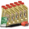 CASTROL 10x 1 L EDGE FLUID TITANIUM 5W-30 M + Ölw.-Anhänger + Trichter 15BF68