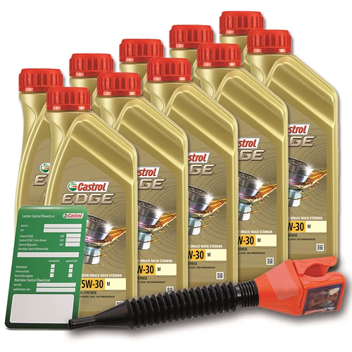 CASTROL 10x 1 L EDGE FLUID TITANIUM 5W-30 M + Ölw.-Anhänger + Trichter 15BF68 1 CASTROL 10x 1 L EDGE FLUID TITANIUM 5W-30 M + Ölw.-Anhänger + Trichter 15BF68