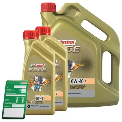 CASTROL 7 L EDGE 0W-40 R + Ölwechsel-Anhänger 15D33C