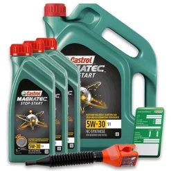 CASTROL 8 L Magnatec Stop-Start 5W-30 S1 + Ölwechsel-Anhänger + E 15C2B6