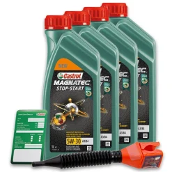 CASTROL 4 L Magnatec STOP-START 5W-30 A3/B4 + Ölwechsel-Anhänger + Einfül 15C94C