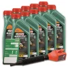 CASTROL 10x 1 L Magnatec STOP-START 5W-30 A5 + Ölwechsel-Anhänger + Einfü 15CA42