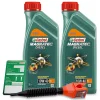 CASTROL 2x 1 L Magnatec Diesel 10W-40 B4 + Ölwechsel-Anhänger + E 15CA2A
