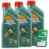 CASTROL 3x 1 L Magnatec Diesel 10W-40 B4 + Ölwechsel-Anhänger 15CA2A
