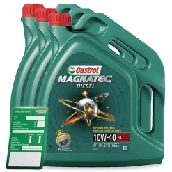 CASTROL 15 L Magnatec Diesel 10W-40 B4 + Ölwechsel-Anhänger 15CA2C
