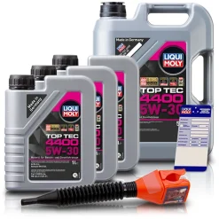 LIQUI MOLY 8 L Top Tec 4400 5W-30 + Ölwechsel-Anhänger + Einfülltrichter 3751