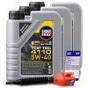 LIQUI MOLY 3x 1 L Top Tec 4110 5W-40 + Ölwechsel-Anhänger + Einfülltrichter 21478