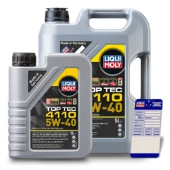 LIQUI MOLY 6 L Top Tec 4110 5W-40 + Ölwechsel-Anhänger 21479