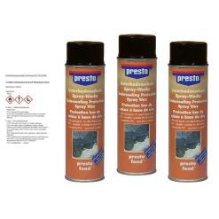 PRESTO 3x 500ml Unterbodenschutz Auf Wachsbasis Braun 306048