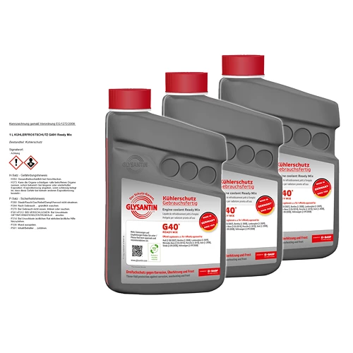 GLYSANTIN 3x 1 L G40® Ready Mix Kühlerschutz Pink 50673195 1 GLYSANTIN 3x 1 L G40® Ready Mix Kühlerschutz Pink 50673195