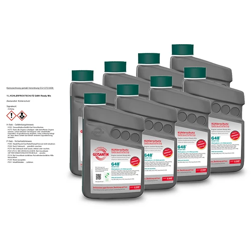 GLYSANTIN 8x 1 L G48® Ready Mix Kühlerschutz Blaugrün 50673112 1 GLYSANTIN 8x 1 L G48® Ready Mix Kühlerschutz Blaugrün 50673112