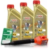 CASTROL 3x 1 L EDGE FLUID TITANIUM 5W-30 C3+Ölw.-Anhänger+Einfülltrichter 15530C