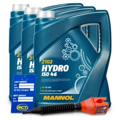 MANNOL 15 L Hydro ISO 46 Hydrauliköl + Ölwechsel-Anhänger + Einfülltrich MN2102-5