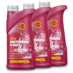 MANNOL 3x 1 L Motorbike 4-Takt Motoröl MN7812-1