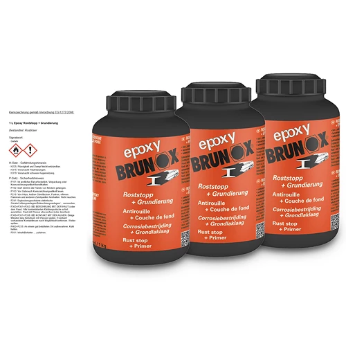 BRUNOX 3x 1 L Epoxy Roststopp + Grundierung BR1,00EP 1 BRUNOX 3x 1 L Epoxy Roststopp + Grundierung BR1,00EP