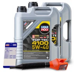 LIQUI MOLY 10 L Top Tec 4100 5W-40 + Ölw.-Anhänger + Trichter 3701