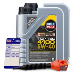 LIQUI MOLY 2x 1 L Top Tec 4100 5W-40 + Ölwechsel-Anhänger 3700