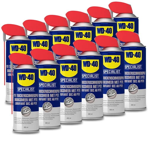 WD-40 12x 400ml PTFE Trockenschmierspray 49394/25NBA 2 WD-40 12x 400ml PTFE Trockenschmierspray 49394/25NBA – Bild 2