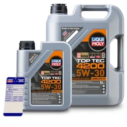 LIQUI MOLY 6 L Top Tec 4200 5W-30 + Ölwechsel-Anhänger 10802808