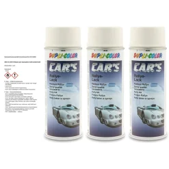 Dupli-Color DUPLI COLOR 3x 400 Ml CAR'S Rallye-Lack Spraydose Weiß Seidenmatt 652233
