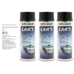 Dupli-Color DUPLI COLOR 3x 400 Ml CAR'S Rallye-Lack Spraydose Schwarz Glänzend 385865