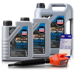 LIQUI MOLY 7 L Top Tec 4600 5W-30 + Ölwechsel-Anhänger + Trichter 3756