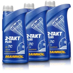 MANNOL 3x 1 L 2-Takt Plus Motoröl MN7204-1