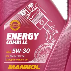 MANNOL 5 L Energy Combi LL 5W-30+250 Ml Oil Leak Stop Ölverlust Stop 40643286 -Chemie Geschäft 3906882