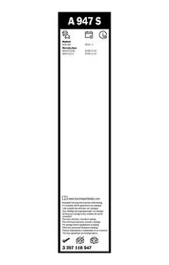 BOSCH Wischblatt 3397118947 -Chemie Geschäft 3943354