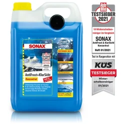 SONAX 2x 5 L AntiFrost+KlarSicht Konzentrat Scheibenfrostschutz+Trichte 03325050 -Chemie Geschäft 3949084