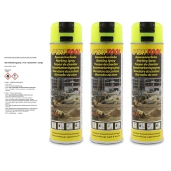 Dupli-Color DUPLI COLOR 3x 500 Ml Markierungsspray - Forst - Baumarkierer - Neongelb 119620