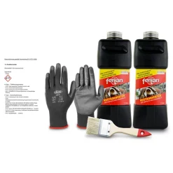 FERTAN 2x 1 L Rostkonverter+Pinsel+1 Paar Arbeitshandschuhe 40665755