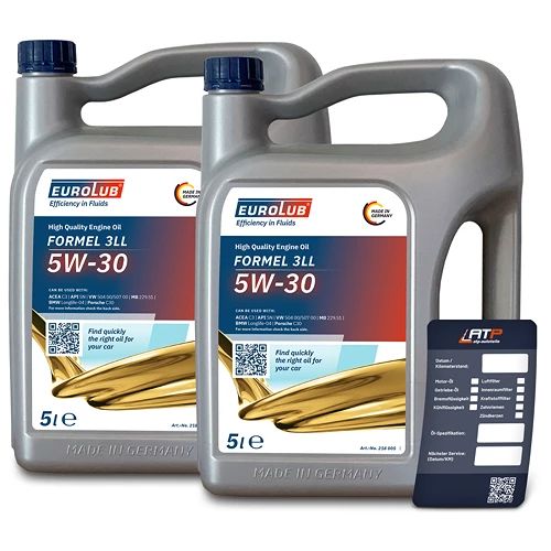 EUROLUB 2x 5 L FORMEL Motoröl 3LL 5W-30 + Ölwechselanhänger 218005 1 EUROLUB 2x 5 L FORMEL Motoröl 3LL 5W-30 + Ölwechselanhänger 218005