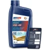 EUROLUB 1 L Motoröl MEGATEC 0W-40 + Ölwechsel-Anhänger 241001