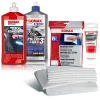 SONAX 1x 75ml SchleifPaste+Vlies+LackReiniger+Polish&Wax 10820103