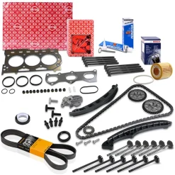 BESTPRICE Steuerkettensatz + Dichtungssatz Zylinderkopf 40669394