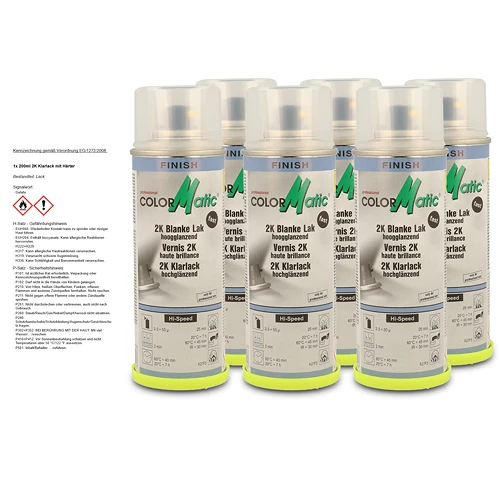 ColorMatic 6x200ml 2K Klarlack Mit Härter 187216 1 ColorMatic 6x200ml 2K Klarlack Mit Härter 187216