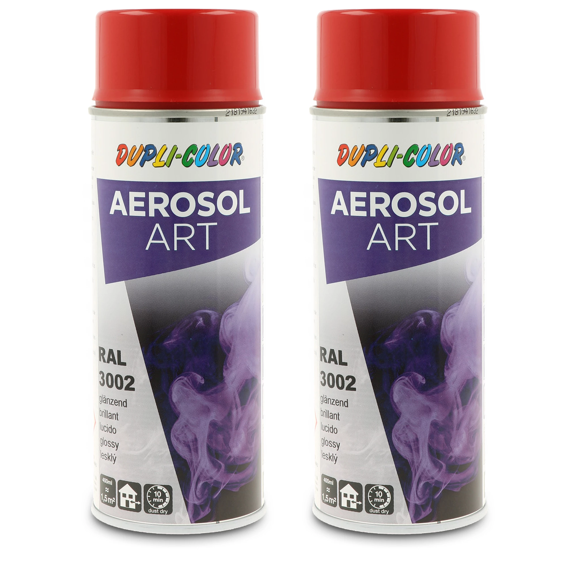 Dupli-Color DUPLI COLOR 2x 400ml Aerosol Art RAL 3002 Kaminrot Glänzend 741098 1 Dupli-Color DUPLI COLOR 2x 400ml Aerosol Art RAL 3002 Kaminrot Glänzend 741098