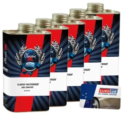 EUROLUB 5x 1 L Classic Multigrade SAE 20W/50+Ölw.-Anhänger 235001
