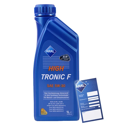 ARAL 1 L HighTronic F 5W-30 + Ölwechsel-Anhänger 1552A0 1 ARAL 1 L HighTronic F 5W-30 + Ölwechsel-Anhänger 1552A0