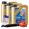 LIQUI MOLY 3x 1 L Longlife III 5W-30+ Ölw.-Anhänger+ Trichter 10803465