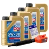 LIQUI MOLY 4x 1 L Longlife III 5W-30+ Ölw.-Anhänger+ Trichter 10803467